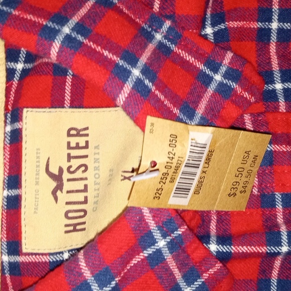 Mens Hollister Flannel XL NWT - Picture 3 of 6